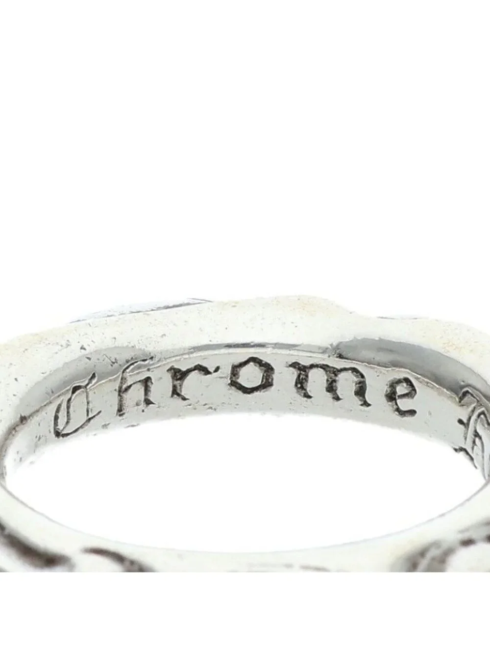 Chrome Hearts Scrl Band Scroll Silver Ring